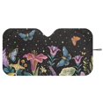 thumbnail image 3 of Xixirimido Windshield Sun Shade for Car SUV Truck Foldable Sunshade for Car Windshield Block UV Rays Keep Your Vehicle Cool Car Interior Accessories, Butterfly Mushroom Lily Starry Night, 3 of 8
