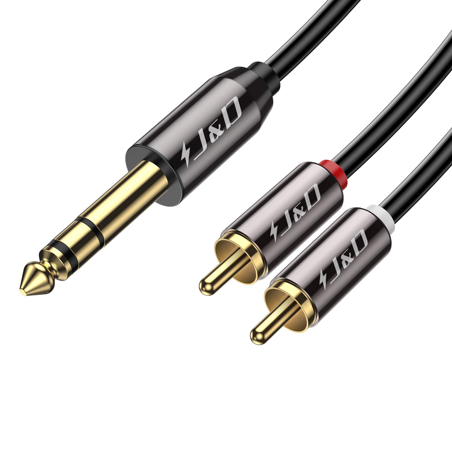 Cavo ANDAPA 2m Da 6.35mm (1/4″) A 2 RCA Stereo – Per Mixer E Amplificatori