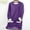 Purple, variant on Women Winter Shirt Warm Fleece Lined Long Sleeve Tops Warm Sherpa Lined Fleece Crewneck Sport Sweatshirt Pullover Loungewear Yellow L