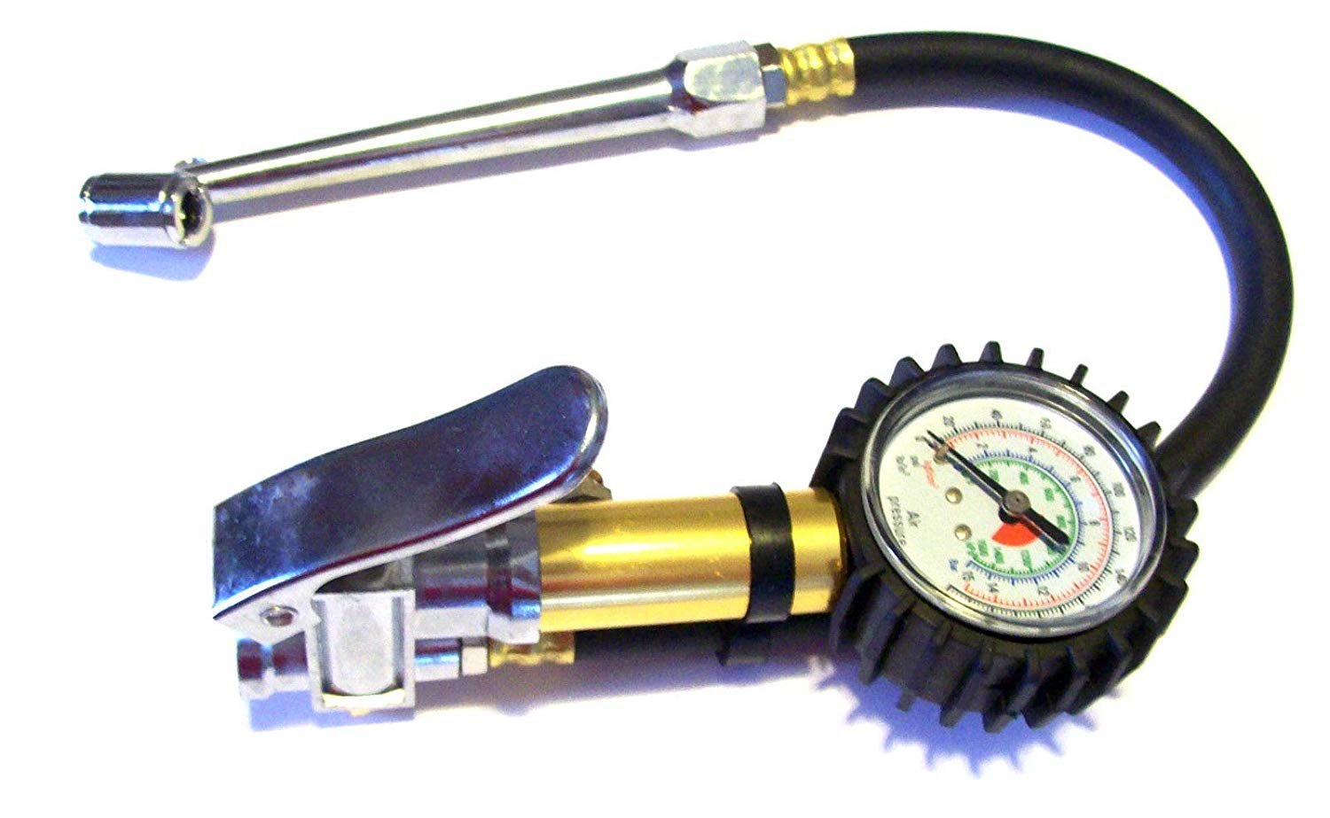 Heavy Duty Cast Aluminium Alloy Dual Tire Inflator 2" Gauge Pressure