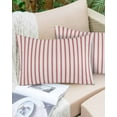 thumbnail image 6 of Red Striped Throw Pillow Covers, Red White Stripes Farmhouse Soft Breathable Pillow Cases with Invisible Zipper for Sleeping, Toddler Pillowcases for Couch Bed Sofa Chair 12x20 Inches, 6 of 6