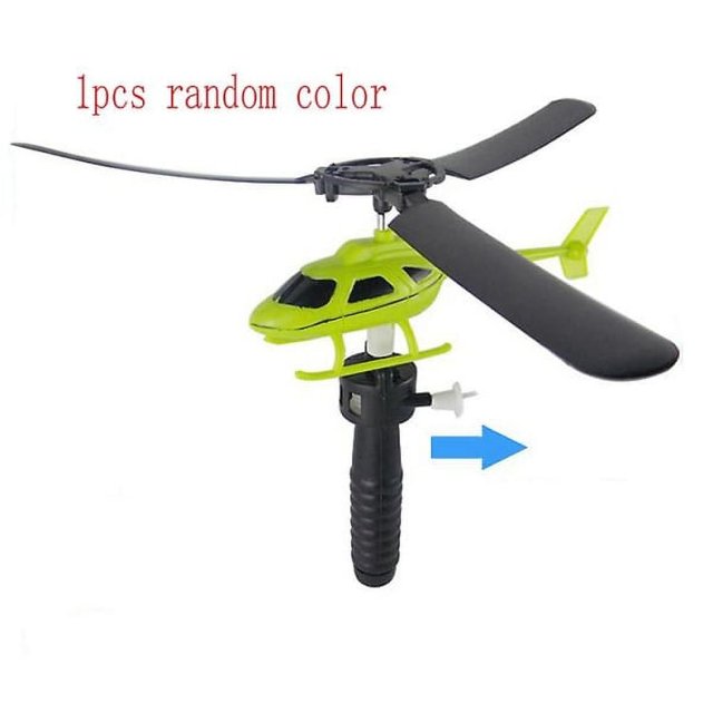 Helicópteros volar cuerda para tirar para niños juguetes educativos regalos juegos al aire libre buenos juguetes de parque 1 avión 1 lanzador brillar Electrónica