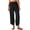 01 Black, variant on Anygrew Womens Baggy Wide Leg Pants Elastic Waisted Casual Palazzo Harem Pants Summer Beach Trousers with Pockets S-XXL