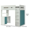 thumbnail image 6 of ACME Nerice Twin Storage Loft Bed in White and Teal, 6 of 6