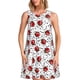 thumbnail image 1 of Easygdp Red Ladybugs On Black Dotted para Vestido Transpirable de Mujer, Vestido Suelto de Manga Corta con Pliegues y Bolsillos para el Verano, 1 of 7