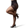 thumbnail image 3 of MeMoi Plus Size Curvy Ultra Sheer Control Top Pantyhose - Womens - Female, 7X, Honey, 3 of 11