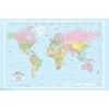 World Map Geography Atlas Educational Earth Latitude Classroom Poster - 18x12 inch