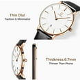 thumbnail image 2 of LAVAREDO Watches for men Fashion Minimalist Men Watches Analog Ultra Thin Wristwatches with Leather Strap Gift for Men Father's Day Gift, 2 of 6