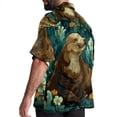 thumbnail image 3 of Platypus Men's Short Sleeve Button Down Casual Beach Printed Shirts, 3 of 6