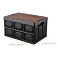 thumbnail image 2 of BESTYASH Large Capacity Storage Container Black Wood Fast Folding 1Pcs for Home Organization, 2 of 7