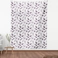 thumbnail image 4 of Ambesonne Music Fabric by the Yard Upholstery, Musical Instruments and Notes, 10 Yards, Eggplant and White, 4 of 5