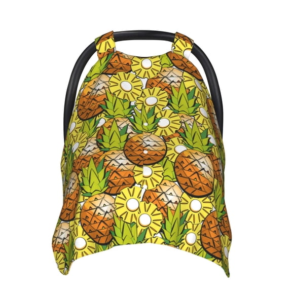 Car Seat Cover Baby - Tropical Summer Fruit Breathable Infant Car Seat Cover for Baby Carseat, Lightweight Comfort Baby Essentials Must Haves Newborn Stuff for Girl Boy