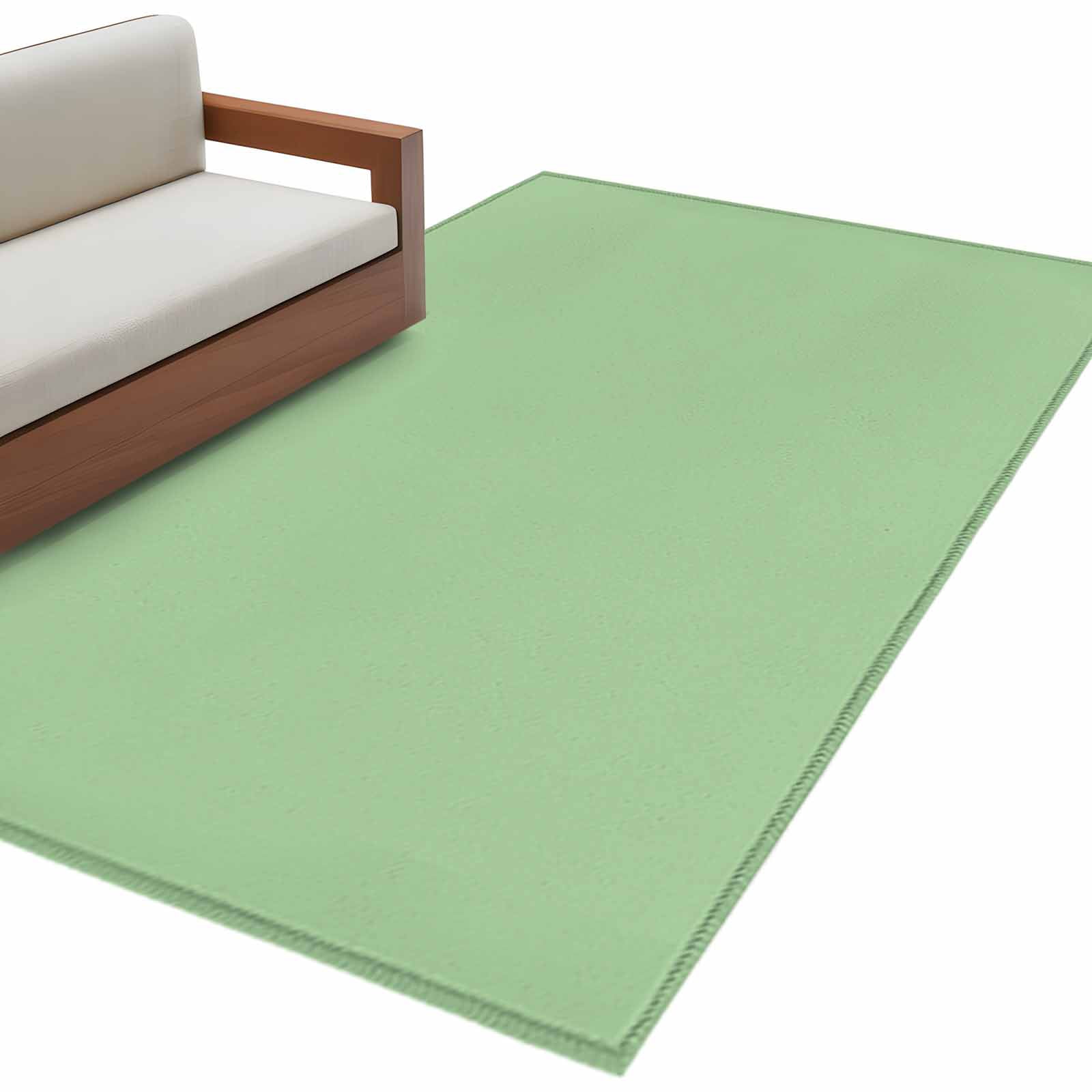 Green Runner Rug 2.7x5 FT, Non Slip Entryway Carpet, Minimalist Solid Color Modern Abstract Washable Soft Floor Carpet Entrance Mat Non-Shedding Throw Rug for Hallway Laundry Room Bedside