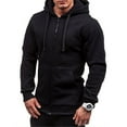 thumbnail image 4 of New Men's Slim Hoodie Warm Hooded Sweatshirt Coat Jacket Outwear Sweater Black XXXL, 4 of 5