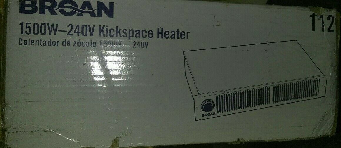NEW Broan-NuTone Kickspace Heater - White 112