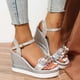 thumbnail image 2 of Amzcrzy Zapatos de mujer,Zapatos de mujer,Zapatillas de mujer, Sandalias de cuña con plataforma y punta abierta para mujer, cómodas, informales, con diamantes de imitación Sandalias Mujer Zapatillas, 2 of 7