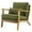 Green-Linen, variant on Ktaxon Accent Chair Teddy Velvet Upholstered Armchair, Reading Club Chair with Pillow for Living Room Bedroom Furniture White