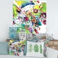 thumbnail image 2 of Wildflowers and Vibrant Wild Spring Leaves X 30 in x 30 in Painting Canvas Art Print, by Designart, 2 of 4