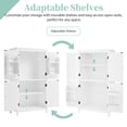 thumbnail image 5 of Bellemave Bathroom Floor Storage Cabinet with 4 Doors and Adjustable Shelf Freestanding Cabinet Multifunctional Small Storage Organizer for Living Room 23.6” x 11.8” x 43.3” (White, 4 Doors), 5 of 10
