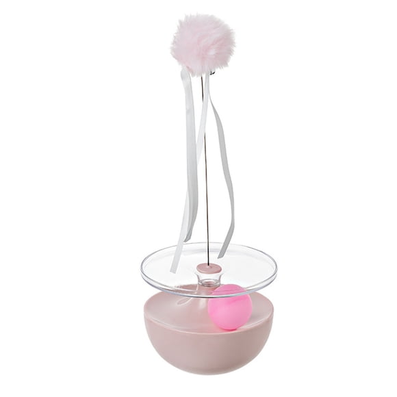 Varita de juguete interactivo para gatos, juguete para aliviar el aburrimiento, color rosa