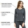 thumbnail image 6 of Thermal Underwear Women's Super Soft Long John Set Bottom Ski Winter Warm Top and Bottom Black S-2XL, 6 of 8