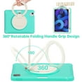 thumbnail image 2 of Kids Friendly Hybrid Case for Samsung Galaxy Tab A9 8.7" 2023 SM-X110/SM-X115, Rugged Case with Rotating Ring Stand Pencil Holder Heavy Duty Protection Slim Fit Silicone PC Case, Mintgreen, 2 of 13