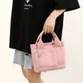 thumbnail image 5 of Bolso Bolsos de lona para mujer con múltiples bolsillos para mamá informales para el trabajo (rosa), 5 of 5