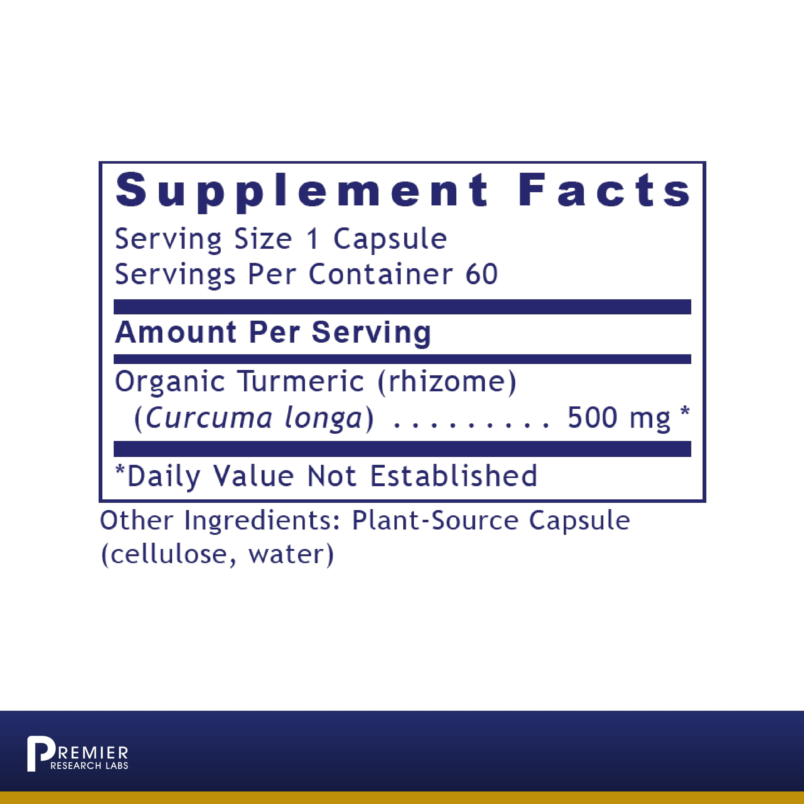 Premier Research Labs Turmeric - Liver Support & Gastrointestinal Health - Naturally Occurring Curcuminoids - Digestive Support - Vegan Turmeric Curcuma Capsules - 60 Plant-Source Capsules