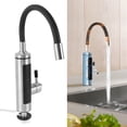 thumbnail image 1 of 360 Rotatable Bathroom Kitchen Heating Tap Stainless Steel Cold Hot Water Faucet Tankless Electric Hot Water Heater Faucet With Digital Display Water Outlet Pipe, 1 of 8
