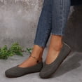 thumbnail image 3 of Womens Ballet Flats 2025 Fall Fashion Non Slip Work Shoes Soft Comfortable Casual Slip-On Walking Loafers, 3 of 6
