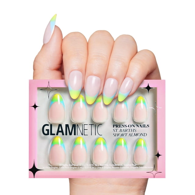 Uñas a presión Glamnetic St. Barths semitransparentes en degradé