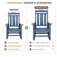 thumbnail image 6 of SERWALL Oversized Outdoor Rocking Chairs Set of 2 for Adults, HDPE All Weather Patio Rockers for Porch Garden Lawn, Multi Tone Navy, 6 of 9