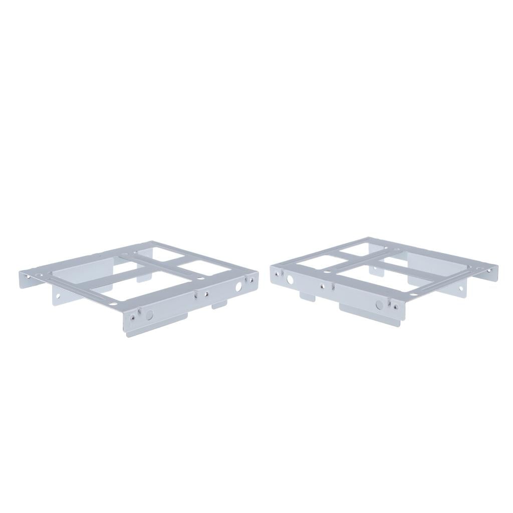 2Packs HDD/ Mounting Bracket Double Port 2.5 to 3.5 Adapter, Stand Holder Support
