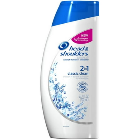 head & shoulders 2 en 1 Classic Clean Pellicules shampooing et revitalisant 23,70 oz (Pack de 6)
