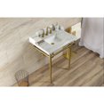 thumbnail image 2 of Kingston Brass LMS30M8SQ7ST Wesselman 30" Carrara Marble Console Sink with Stainless Steel Legs (8-Inch, 3-Hole), Carrara Marble White/Brushed Brass, 2 of 8