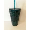thumbnail image 3 of Starbucks 2021 Holiday Christmas Studded Dark Green Jeweled Tumbler Cold Cup, Grande 16 oz & Venti 24 oz, Set of 2, 3 of 5