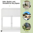 thumbnail image 2 of YIYADO Patio Mini Wood Cold Frame, Compact 2 Doors Garden Greenhouse with Wheels for Indoor Outdoor Use,White, 2 of 7