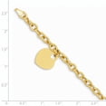 thumbnail image 2 of 14K Yellow Gold Heart Charm Bracelet, 2 of 2