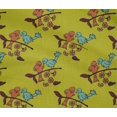 thumbnail image 4 of oneOone Cotton Flex Fabric Leaves|Bird & Floral Block Printed Fabric 1 Yard 40 Inch Wide, 4 of 4