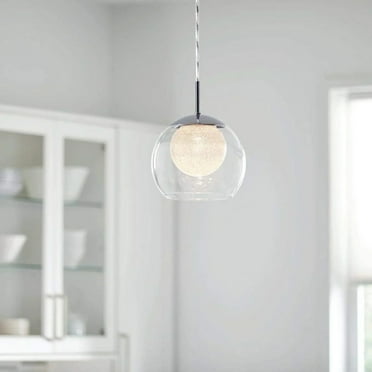 Home Decorators Collection Melinda 40-Watt Equivalence Chrome Integrated LED Mini Pendant