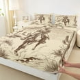 thumbnail image 3 of Castle Fairy Kids Teens Adults Vintage Cowboys Full Size Sheets 4-Piece,Western Theme Vintage Aesthetic Breathable Bed Sheets,Desert Cactus Lightweight Sheet Sets,Luxury Bedroom Decor, 3 of 7