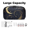 thumbnail image 3 of Crescent Oxford Fabric Waterproof Portable Hard Drive Bag and Case with Cord Storage and Travel Charger Organizer for Electronic Devices - 5.9x9.44x3.14 in, 3 of 6