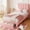 Pink Plush, variant on Twin Bed Frame with Under-Bed Drawer, Plush Upholstered Platform Bed with Wave Headboard for Boys/Girls, Wooden Slats Support, No Box Spring Needed