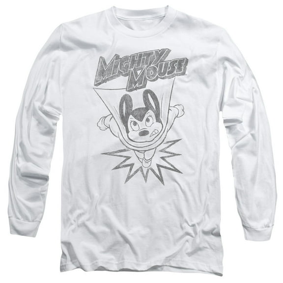 Mighty Mouse - Bursting Out - Long Sleeve Shirt - Large