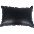 thumbnail image 1 of HiEnd Accents Eurosoft Leather Pillow with Studded Flange, 24x16, 1 of 5