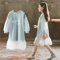 thumbnail image 4 of Vestido de primavera y otoño para niñas, suéter elegante para niñas pequeñas, vestido de princesa de manga larga con hilo para niñas pequeñas, 4 of 6