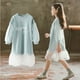 thumbnail image 5 of Vestido de primavera y otoño para niñas, suéter elegante para niñas pequeñas, vestido de princesa de manga larga con hilo para niñas pequeñas, 5 of 6