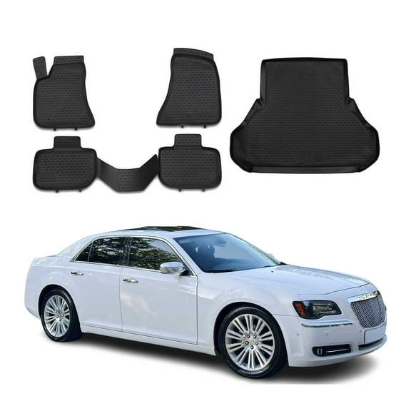 Custom Floor Mats & Cargo Liners for Chrysler 300 300C 300S 2011-2023 RWD 5Pcs