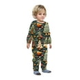thumbnail image 3 of Odeerbi Christmas Onesie Pajamas for Family Holiday Sleep Jumpsuit Long Sleeve Family Christmas Pajamas Matching Sets Baby Fashion Printed Hooded Jumpsuit Sleepwear PJs Set Green, 3 of 5