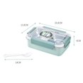 thumbnail image 3 of MesaSe Portable Heat Insulated Stainless Steel Liner Two Compartment Bento Lunch Box, 3 of 8